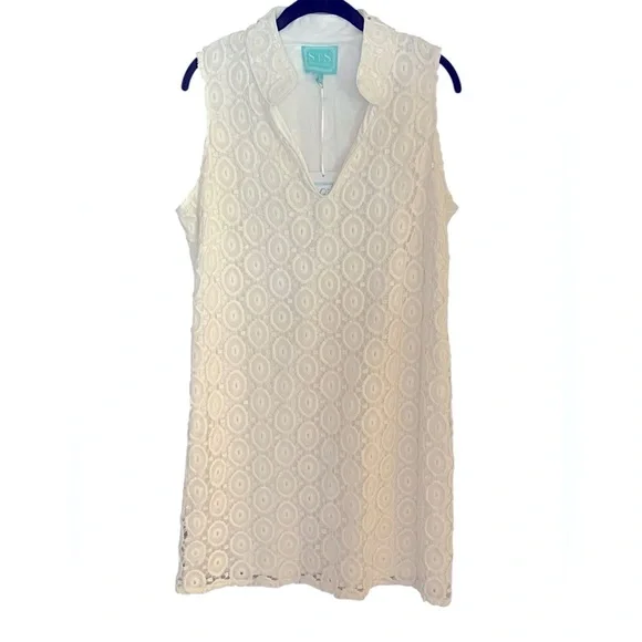 SAIL TO SABLE All White‎ Lace Sleeveless Dress - Picture 2 of 6